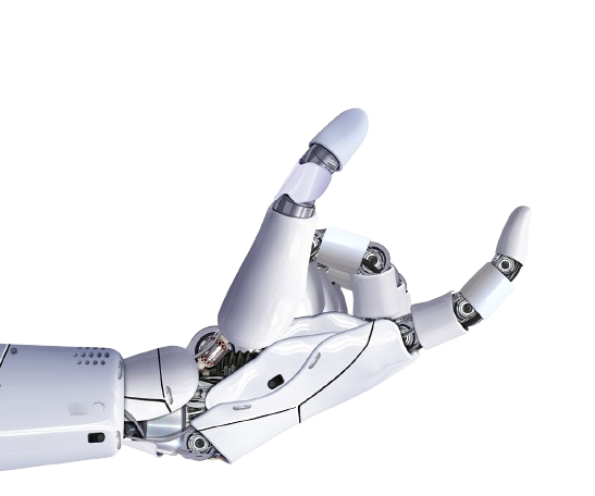 Robotic hand holding a globe